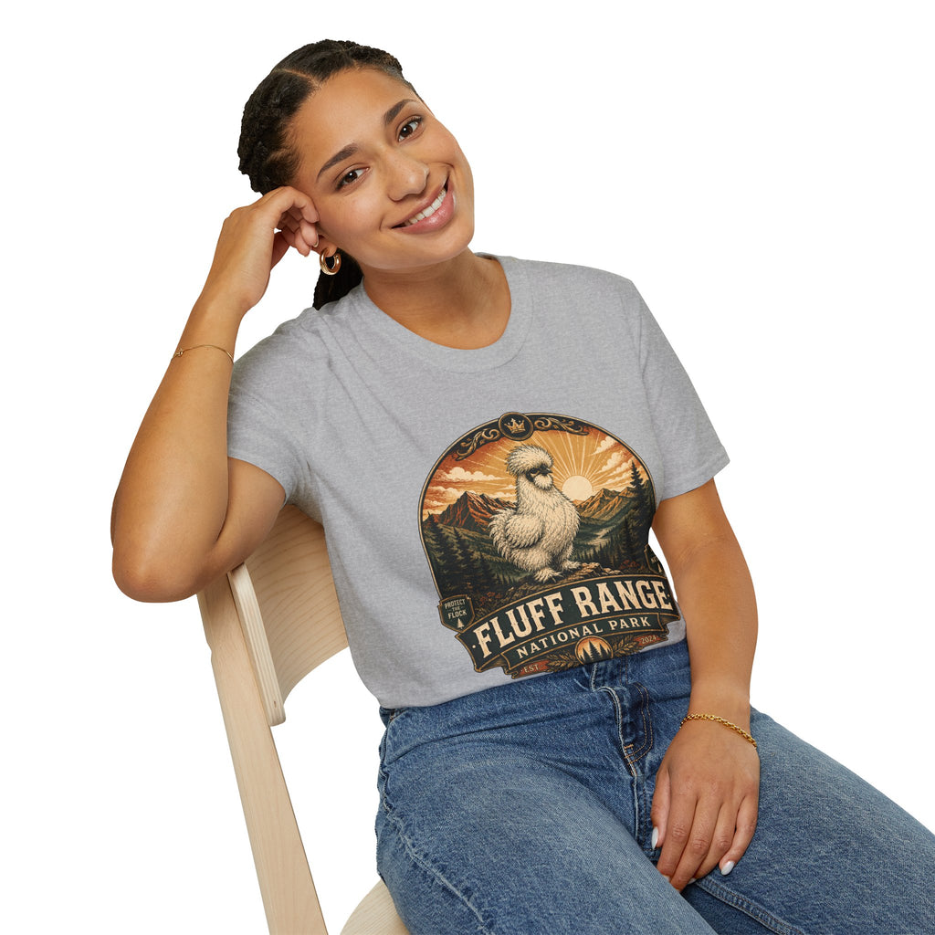 Fluff Range National Park Silkie T-Shirt — Vintage Park Badge Tee