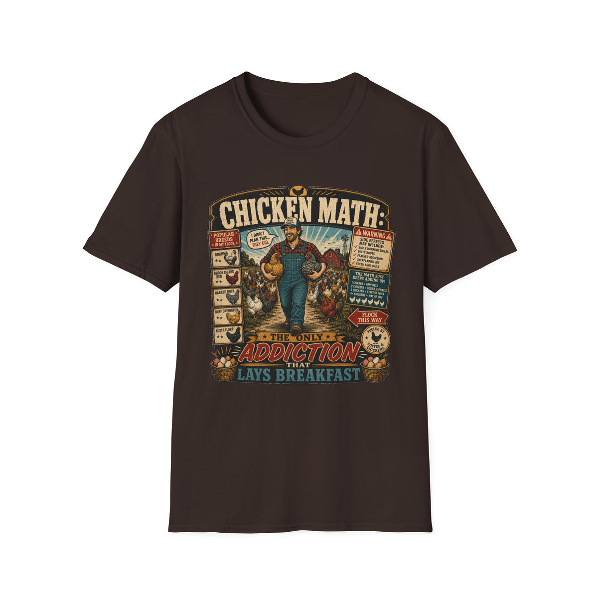 Chicken Math Farm Fun T-shirt, photo 4