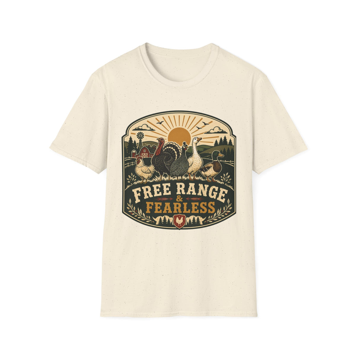Free Range Fearless T-Shirt — Vintage Farm Family Graphic Tee