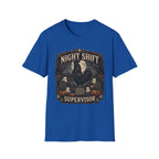 Night Shift Supervisor Ayam Cemani T-Shirt — Graveyard Rooster Graphic Tee