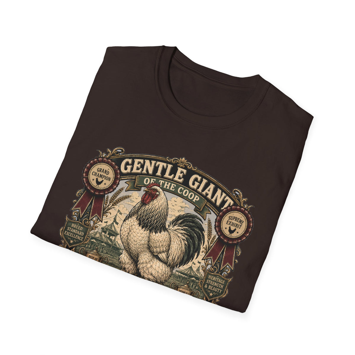 Gentle Giant Heritage Brahma T-Shirt — Prize Rooster Badge Tee