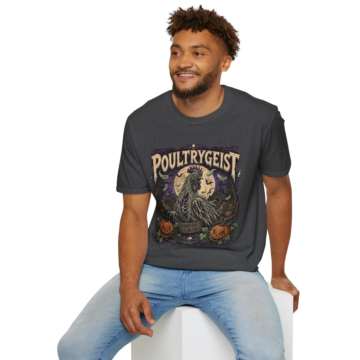 Poultrygeist T-Shirt — Haunted Harvest Night Zombie Chicken Tee