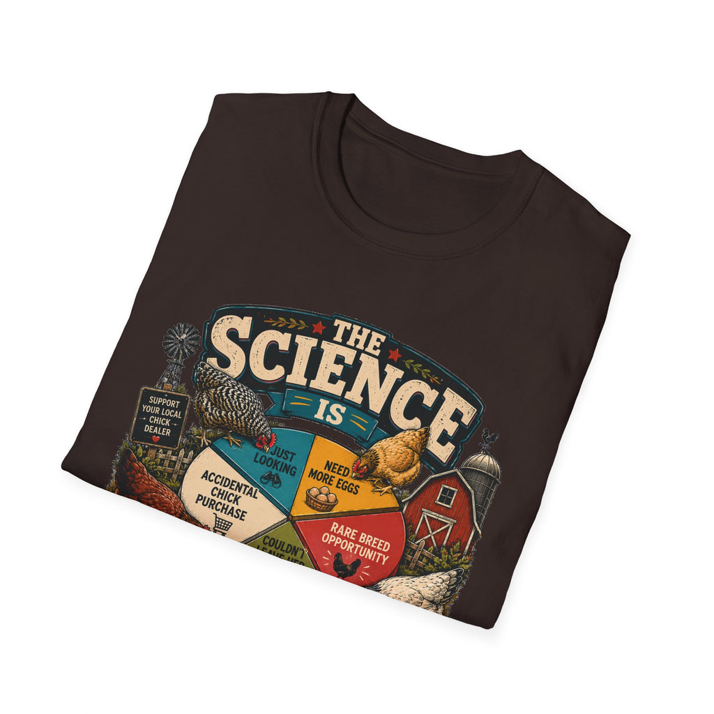The Science Is Undeniable T-Shirt — Chicken Math Pie Chart Tee