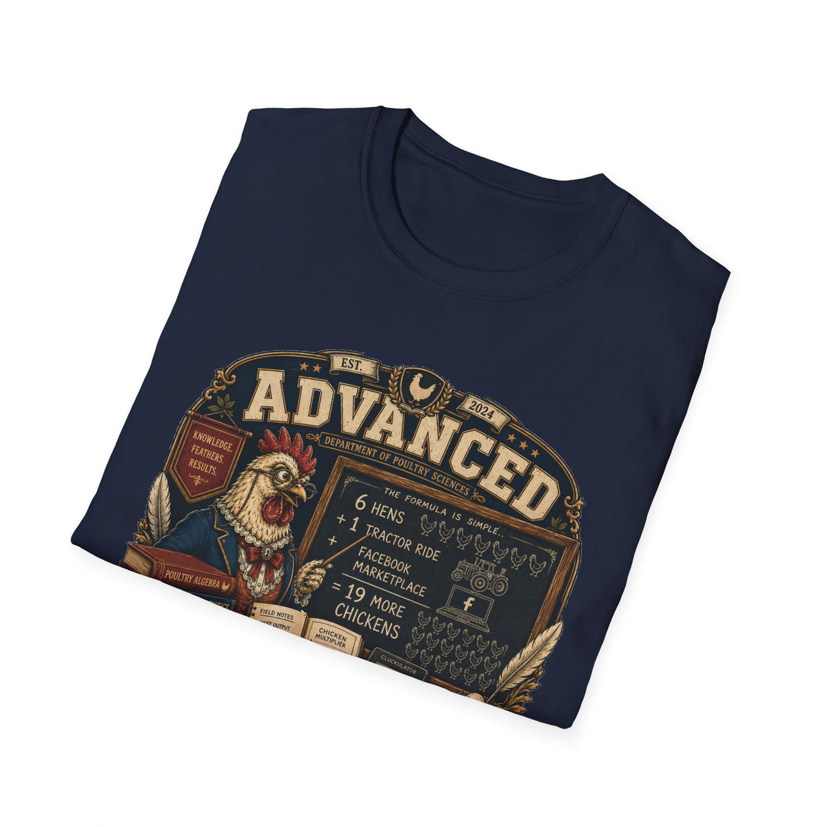 Department of Poultry Sciences T-Shirt — Chicken Math Formula Tee