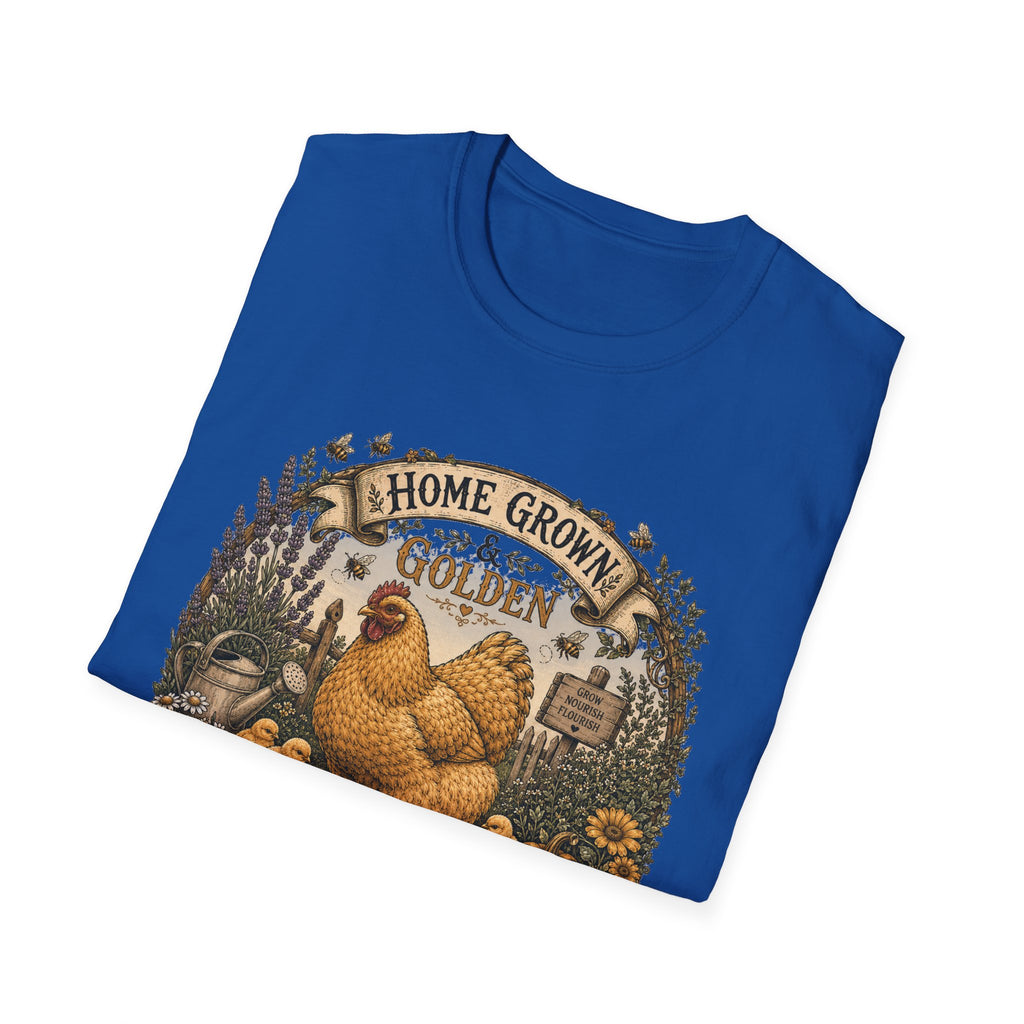 Home Grown and Golden Cochin T-Shirt — Garden Hen & Chicks Tee