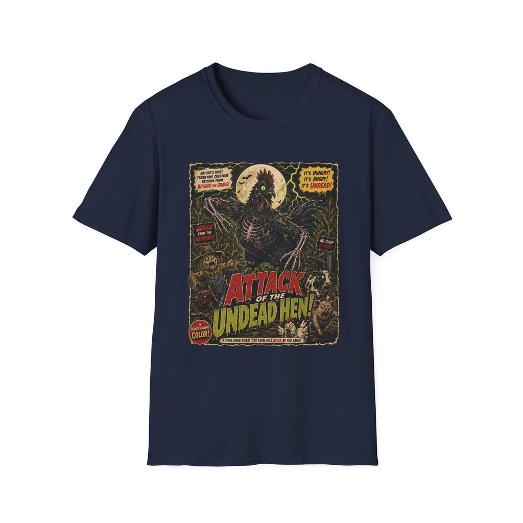 Attack of the Undead Hen T-Shirt — Zombie Chicken Halloween Tee