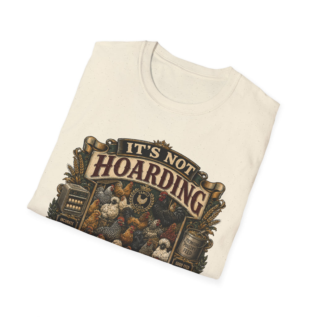 Family Flock Heritage T-Shirt — It's Not Hoarding If They Lay Eggs Tee