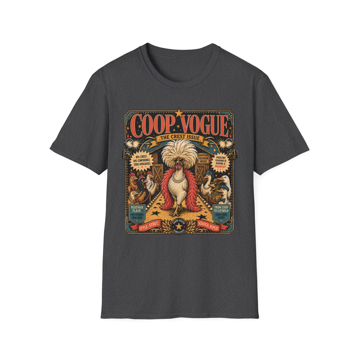 Coop Vogue Barnyard Fashion Week Polish Chicken T-Shirt