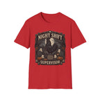 Night Shift Supervisor Ayam Cemani T-Shirt — Graveyard Rooster Graphic Tee