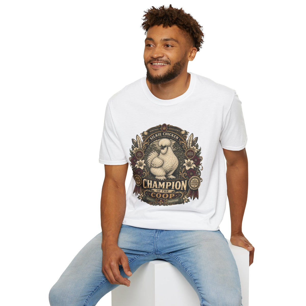 Champion of the Coop Silkie T-Shirt — Regal Show Hen Tee