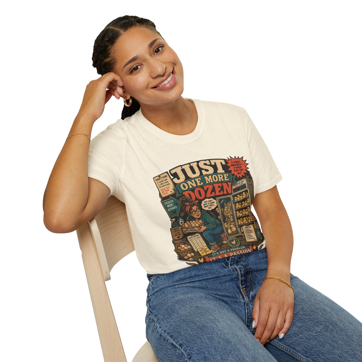 Just One More Dozen Hatch Mission T-Shirt — Funny Chicken Hoarder Tee