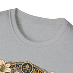 Strength in Grace Brahma Hen T-Shirt — Botanical Rooster Art Tee