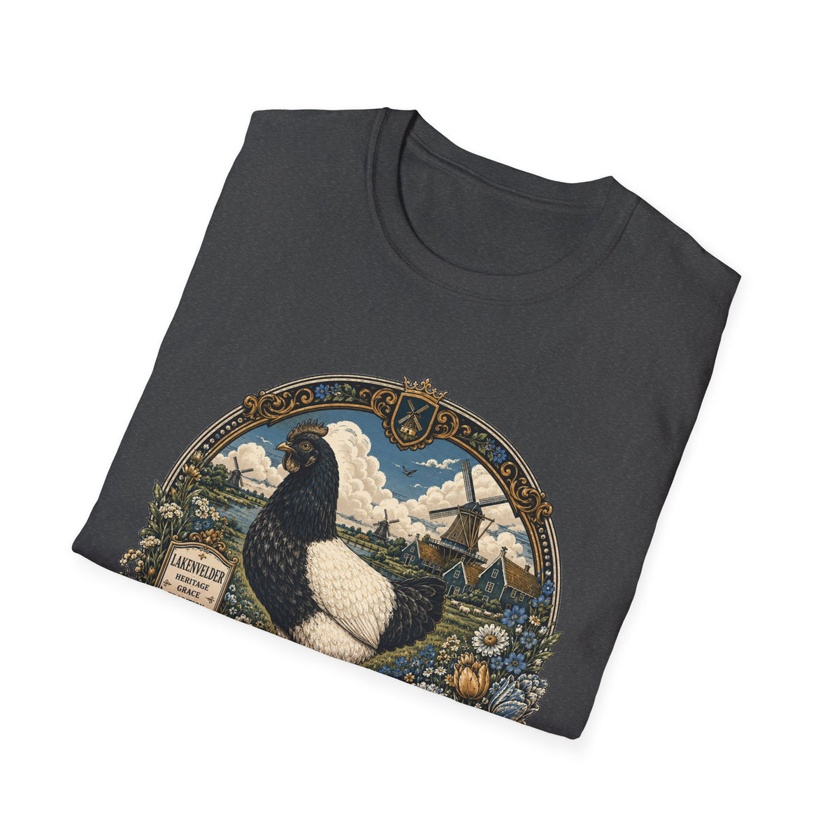 Lakenvelder Heritage Badge T-Shirt — Classic Never Fades Rooster Tee
