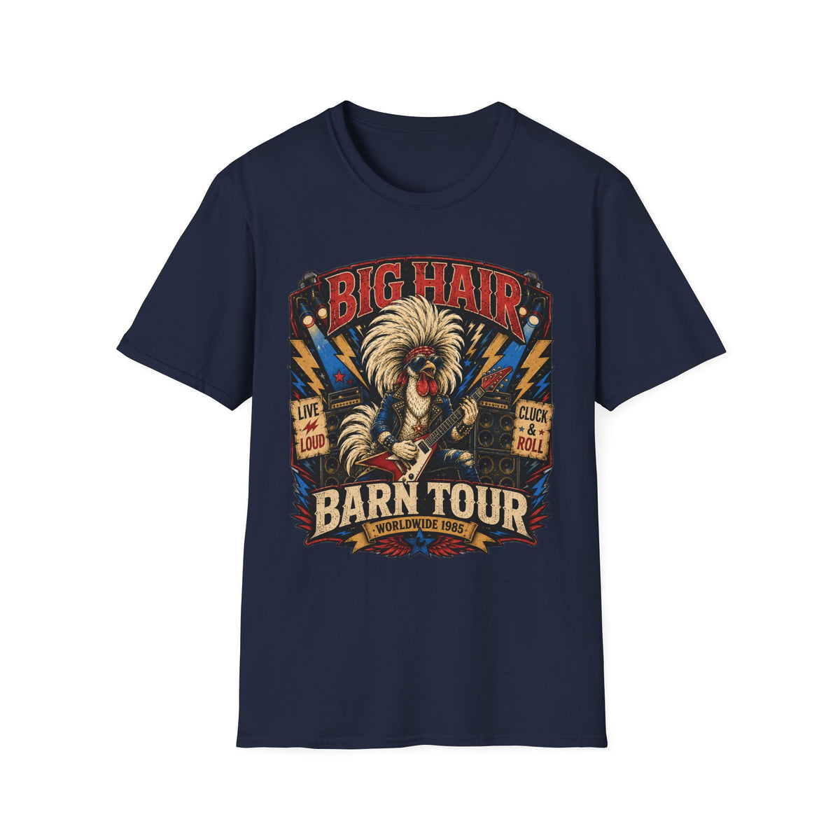 Big Hair Rock Star Concert Polish Chicken T-shirt, photo 7