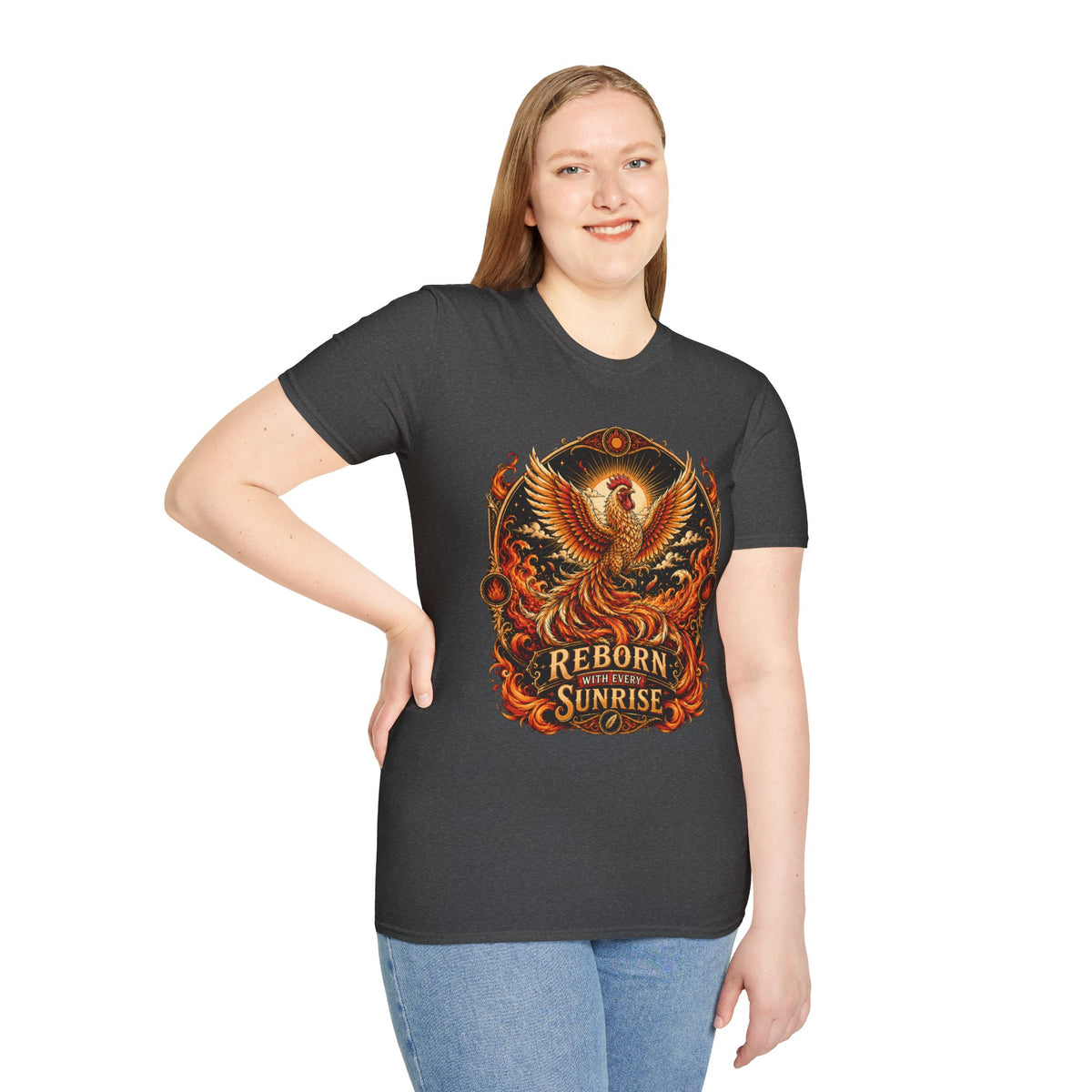 Rise With the Sun Rhode Island Red T-Shirt — Phoenix Rooster Tee