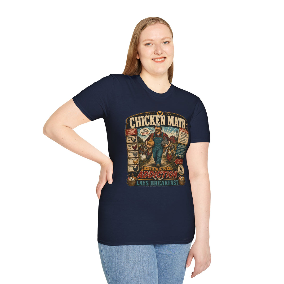 Chicken Math Farm Fun T-Shirt — Popular Breeds In My Flock Tee