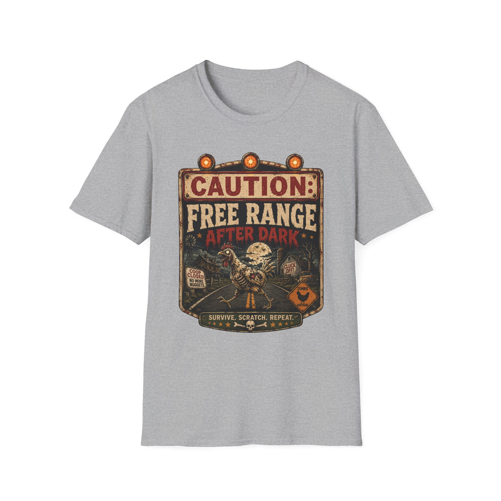 Zombie Chicken Crossing at Night T-shirt, photo 3