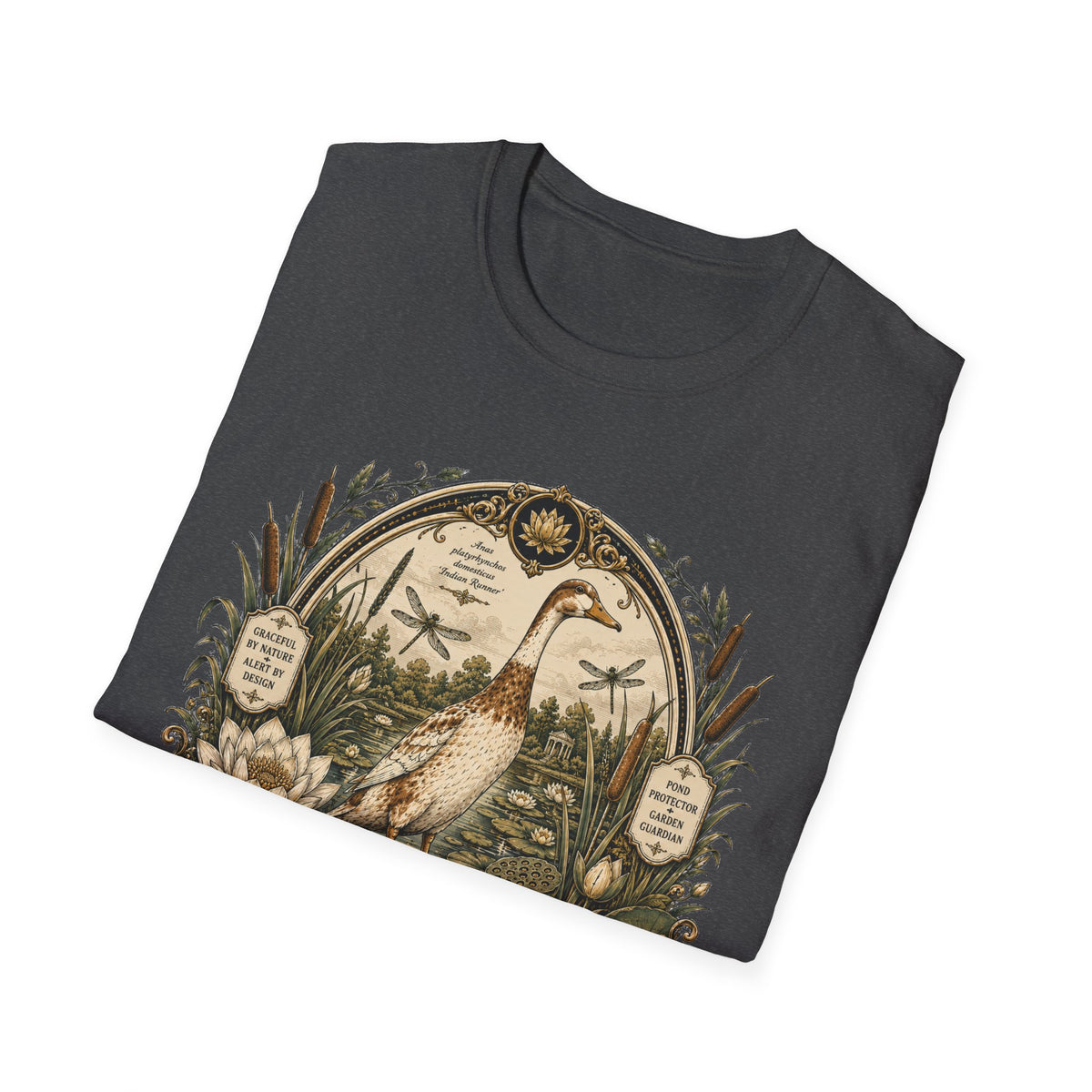 The Garden Sentinel Indian Runner T-Shirt — Walking Tall, Watching All Tee