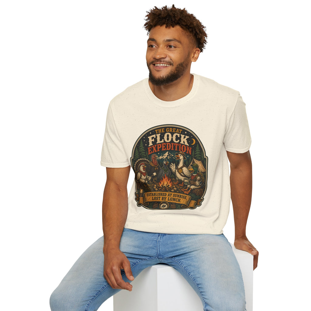 The Great Flock Expedition Tee — Vintage Poultry Adventure T-Shirt