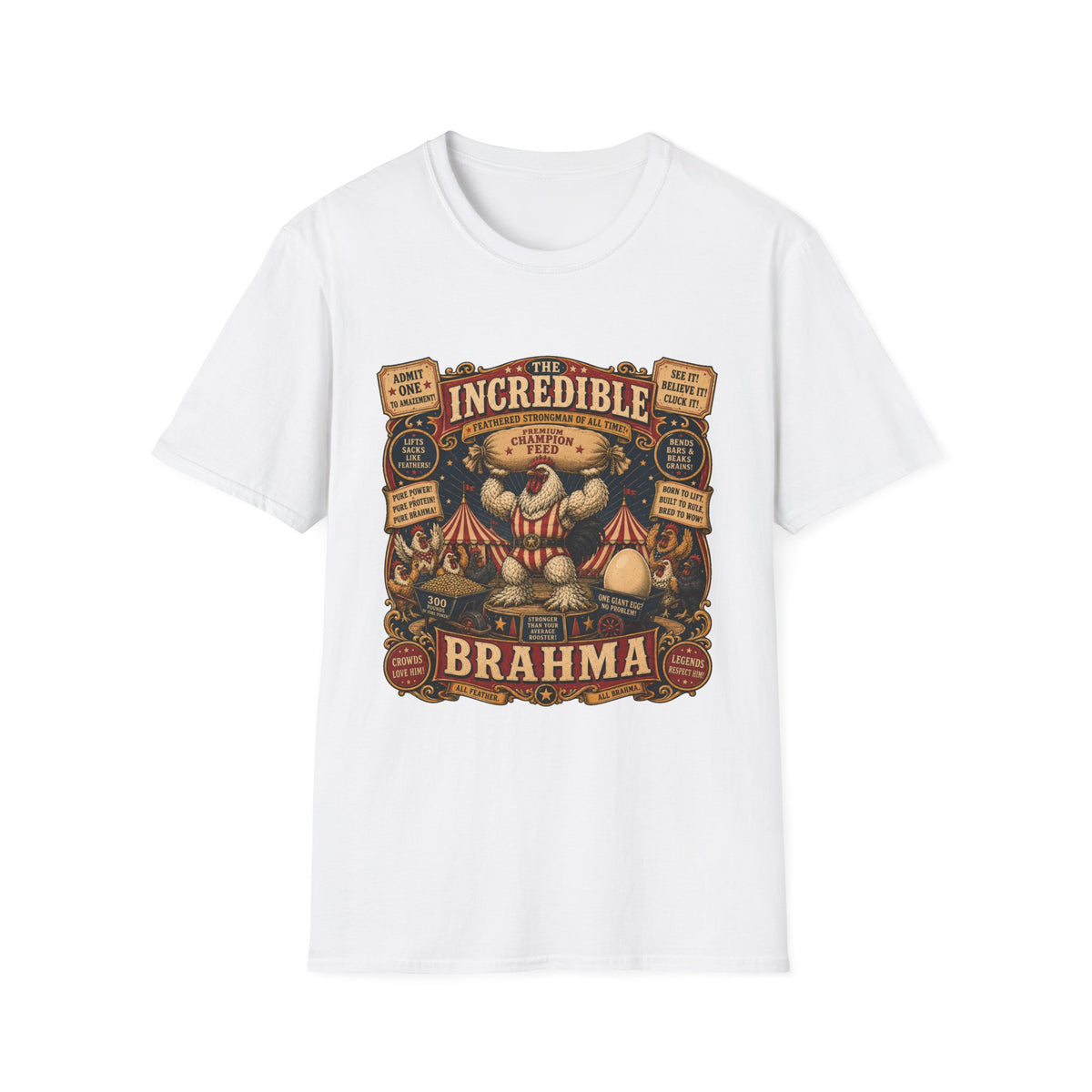 Incredible Feathered Strongman Brahma T-shirt, photo 2