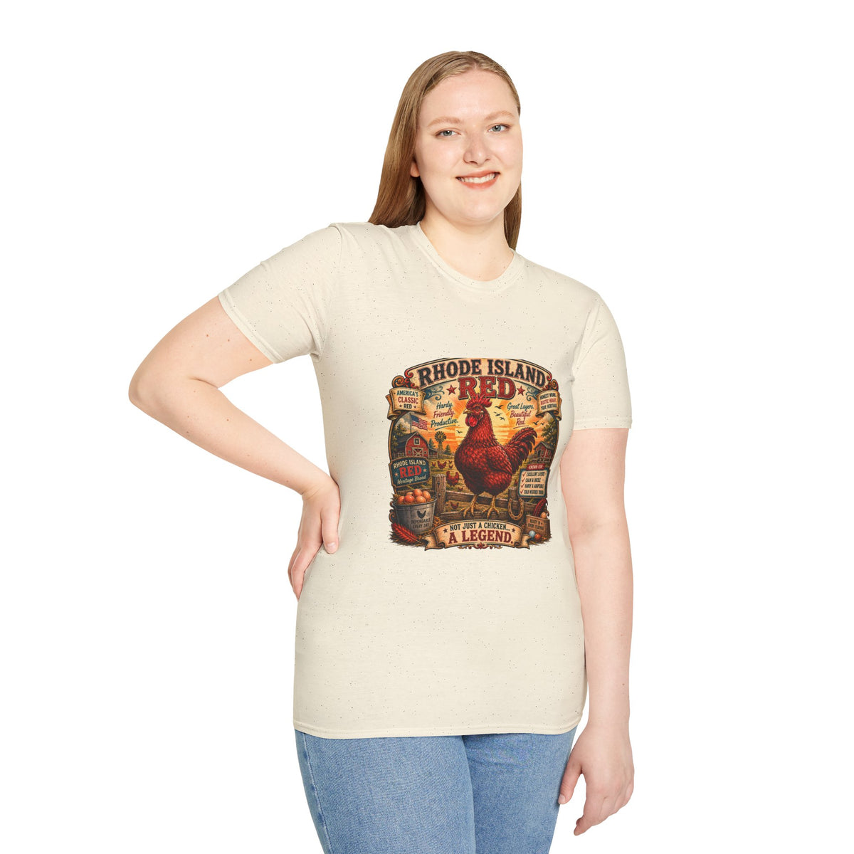 America's Classic Red T-Shirt — Vintage Rhode Island Red Label Tee