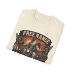 Free Range Road Crew Brahma T-Shirt — Biker Rooster Graphic Tee