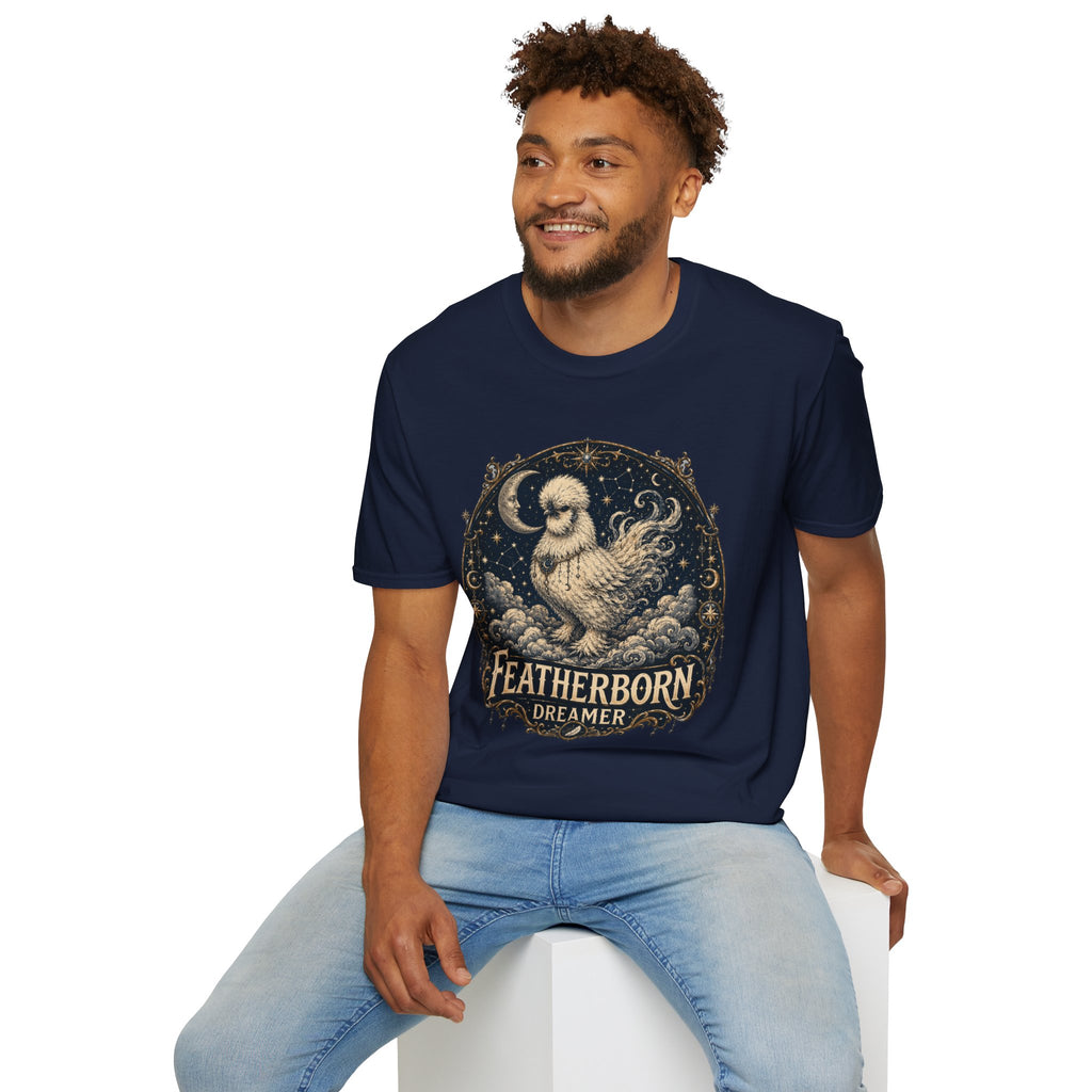 Featherborn Dreamer Silkie T-Shirt — Celestial Moonlit Hen Tee