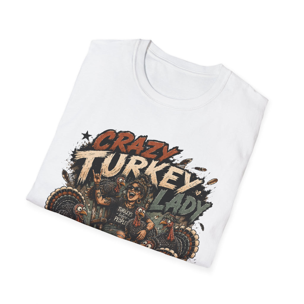 Crazy Turkey Lady Grunge Tee — Turkeys Before People
