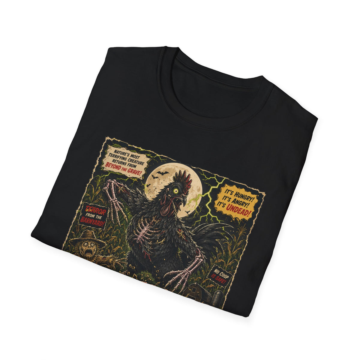 Attack of the Undead Hen T-Shirt — Zombie Chicken Halloween Tee