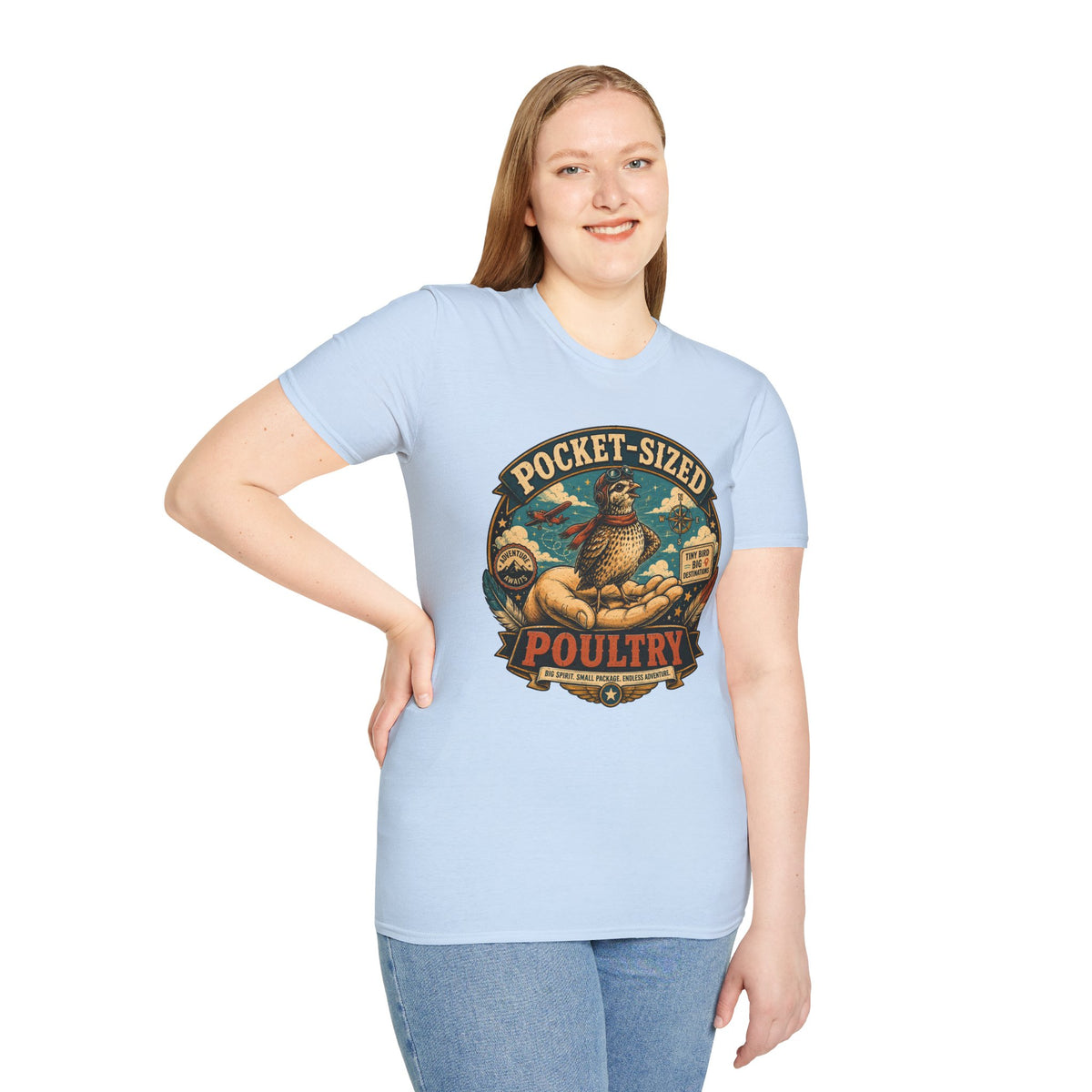 Tiny Quail Adventures T-Shirt — Backyard Bird Keeper Vintage Graphic Tee