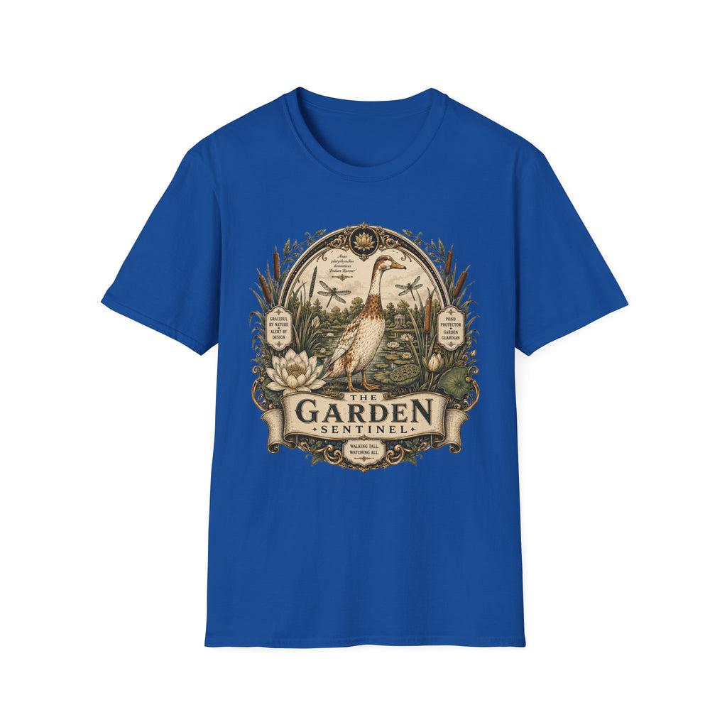 The Garden Sentinel Indian Runner T-Shirt — Walking Tall, Watching All Tee