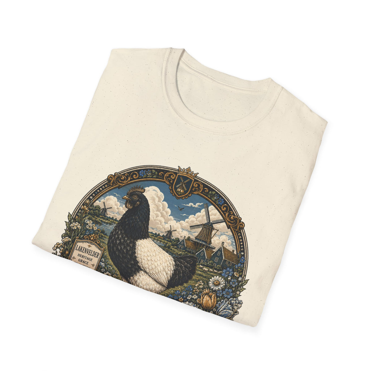 Lakenvelder Heritage Badge T-Shirt — Classic Never Fades Rooster Tee