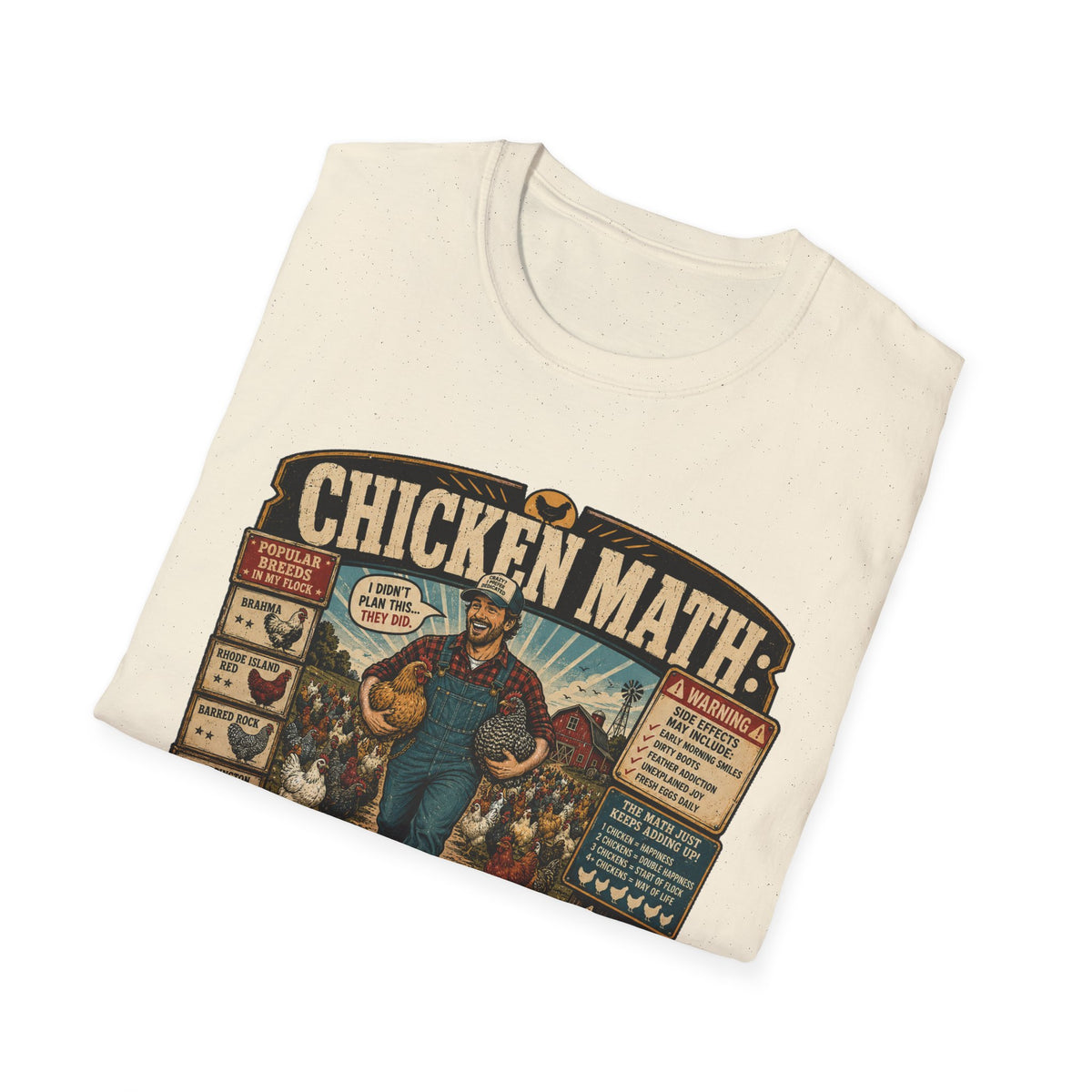 Chicken Math Farm Fun T-Shirt — Popular Breeds In My Flock Tee