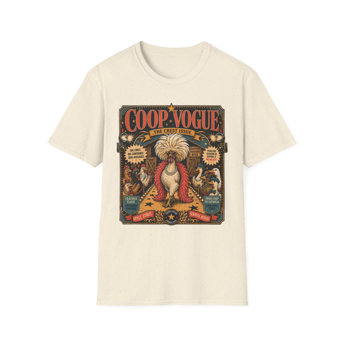 Coop Vogue Barnyard Fashion Week Polish Chicken T-Shirt