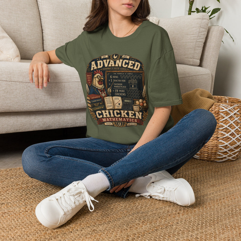 Department of Poultry Sciences T-Shirt — Chicken Math Formula Tee
