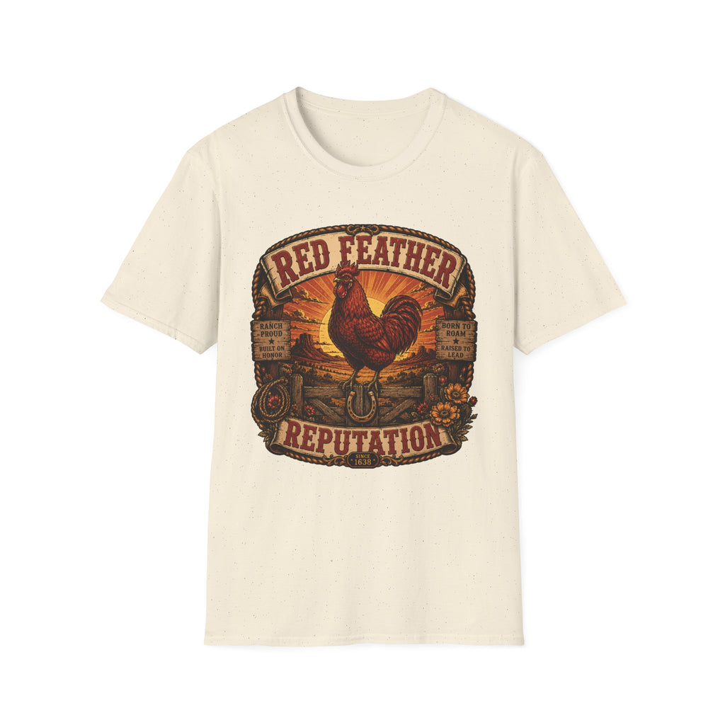 Red Feather Ranch Emblem T-Shirt — Rhode Island Red Heritage Tee