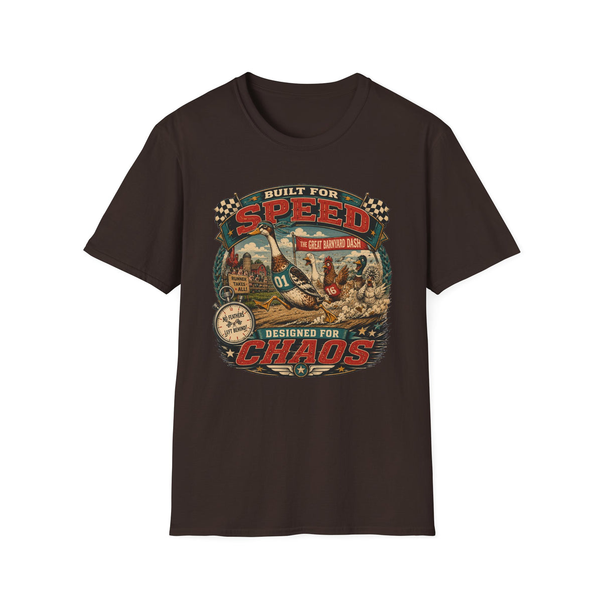 Built for Speed Barnyard Dash Indian Runner T-shirt, photo 4