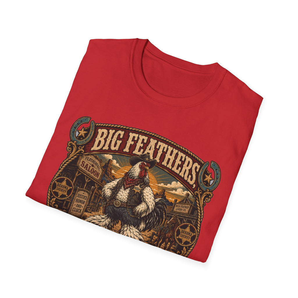 Big Feathers, Bigger Reputation Brahma T-Shirt — Bold Rooster Graphic Tee
