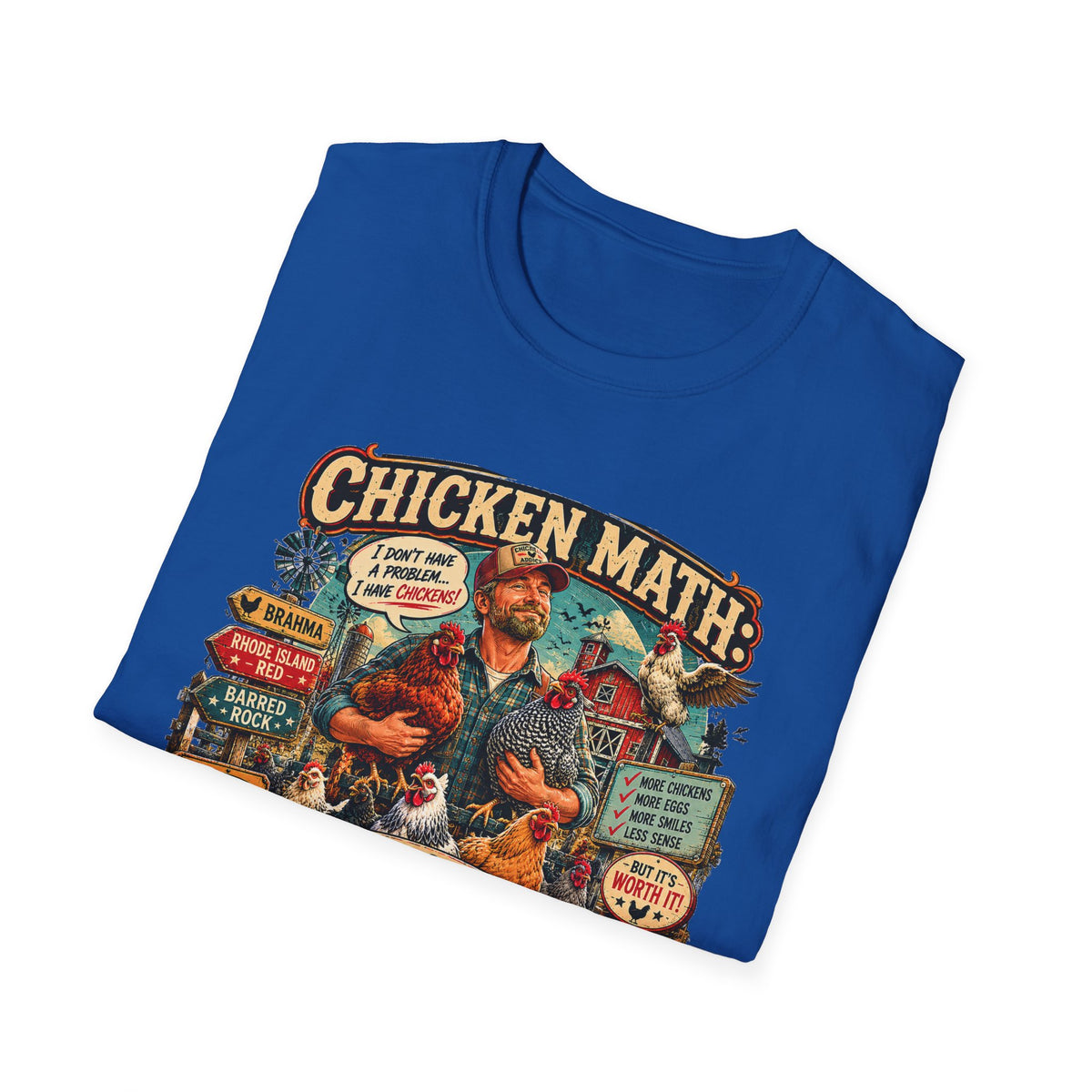 The Only Addiction That Lays Breakfast T-Shirt — Chicken Math Graphic Tee