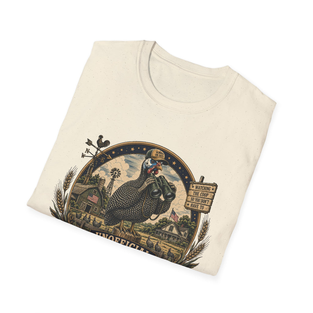 Guinea Fowl Neighborhood Watch T-Shirt — Watching The Coop So You Don't Have To Tee