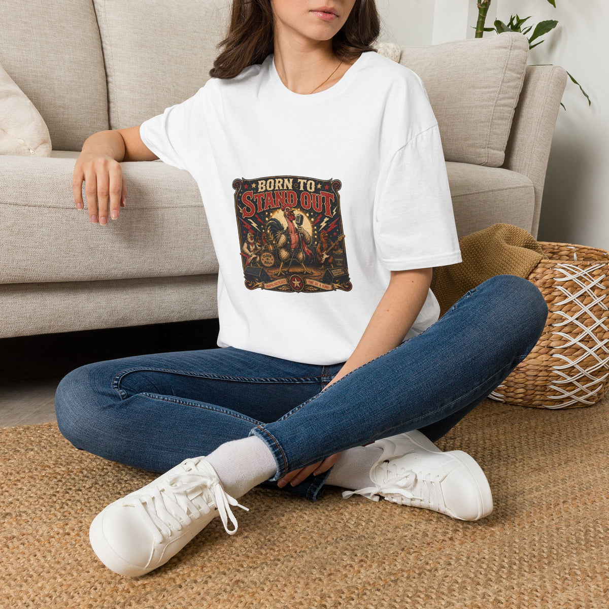 Less Feathers, More Attitude T-Shirt — Naked Neck Rooster Tee