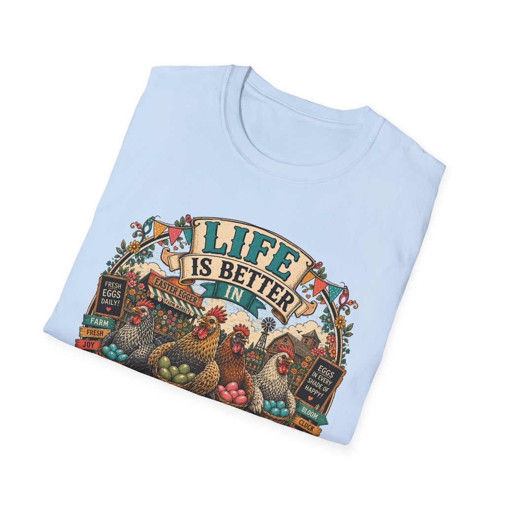 Colorful Farm Festival Easter Egger T-Shirt — Life is Better in Color Tee