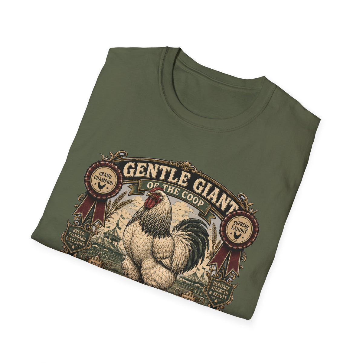 Gentle Giant Heritage Brahma T-Shirt — Prize Rooster Badge Tee