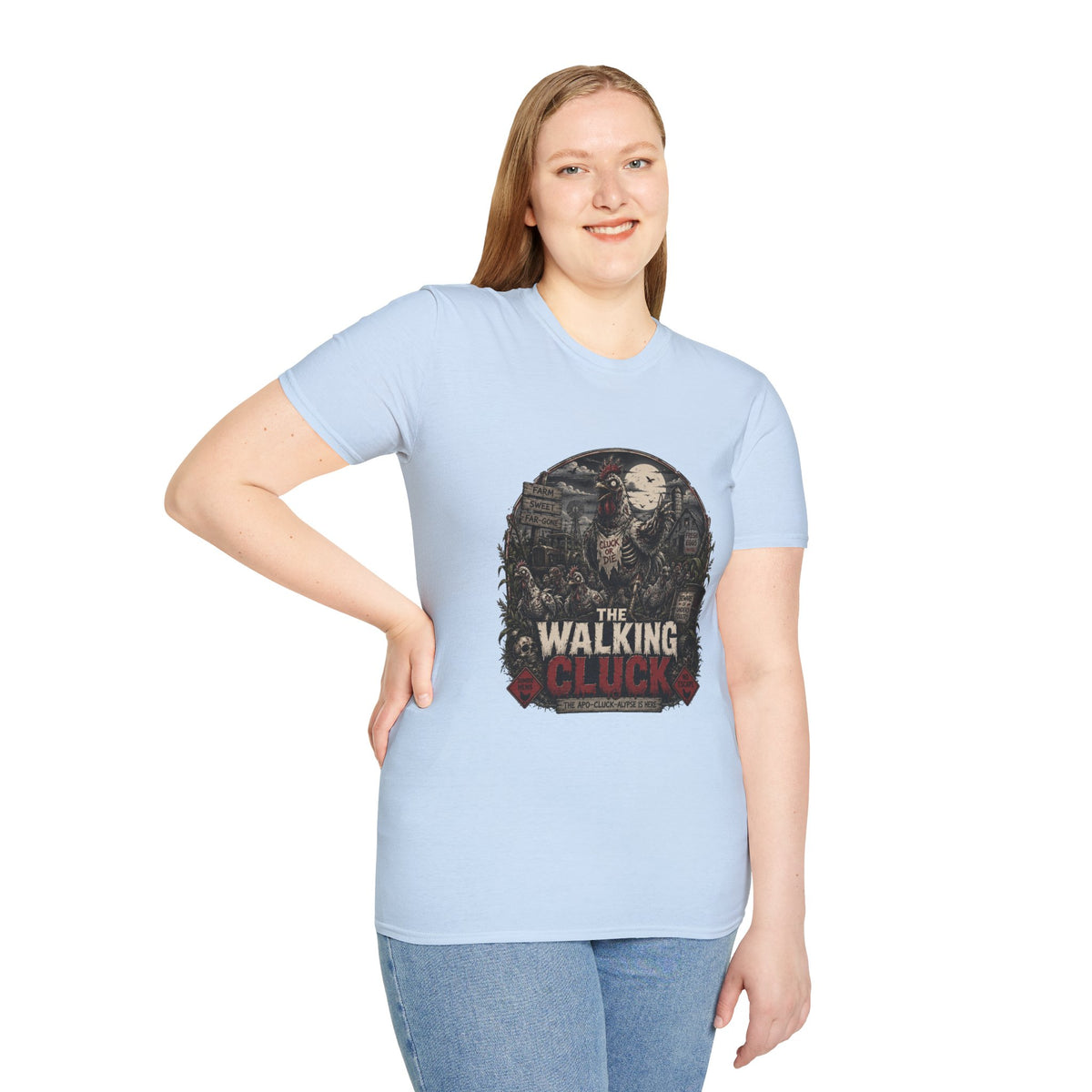 The Walking Cluck T-Shirt — Poultry Apocalypse Zombie Chicken Tee