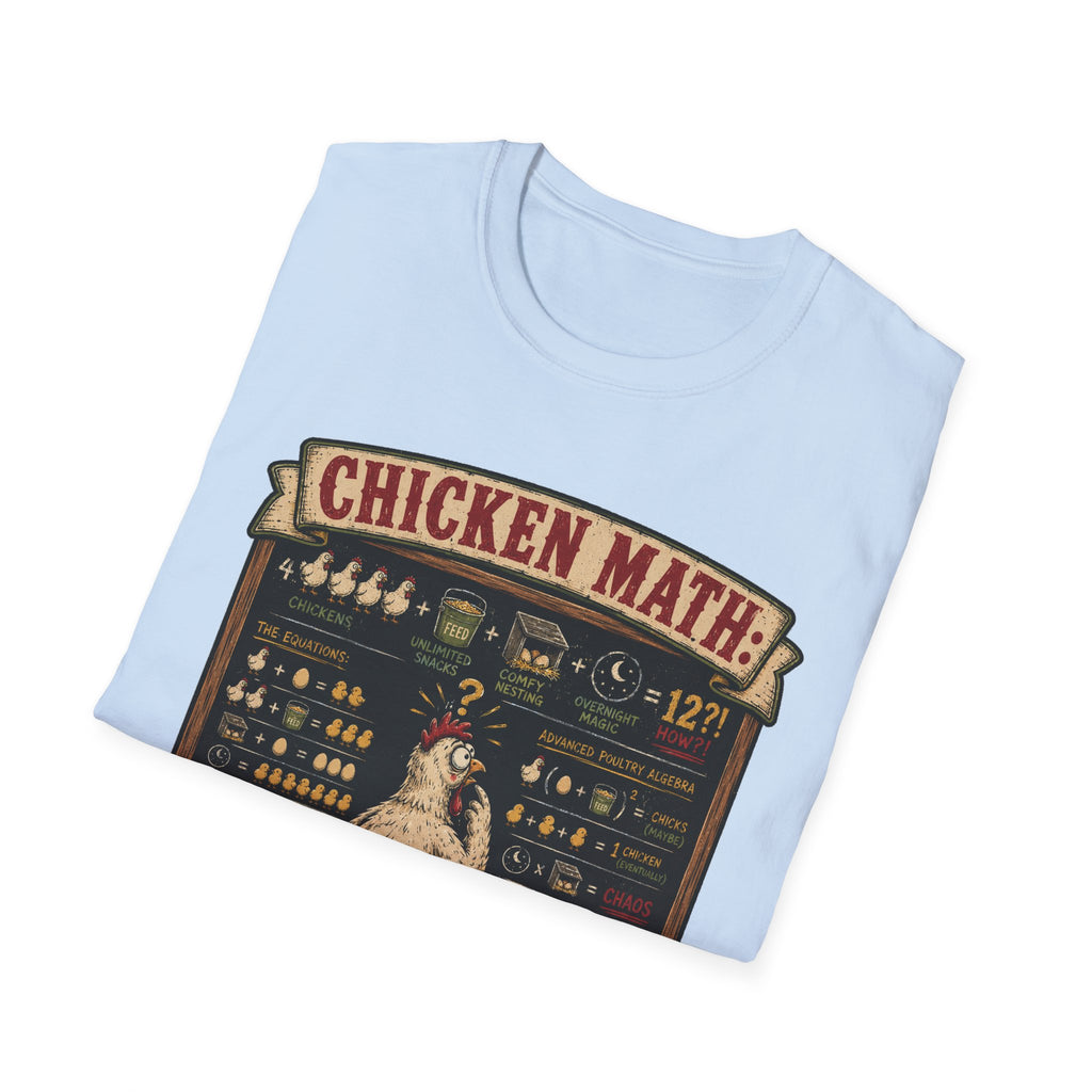 Advanced Poultry Algebra T-Shirt — Chicken Math Chaos Graphic Tee