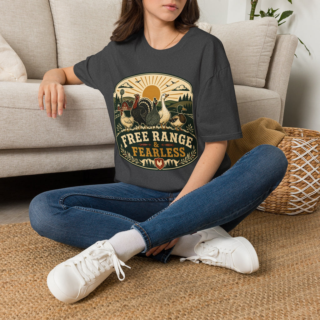 Free Range Fearless T-Shirt — Vintage Farm Family Graphic Tee