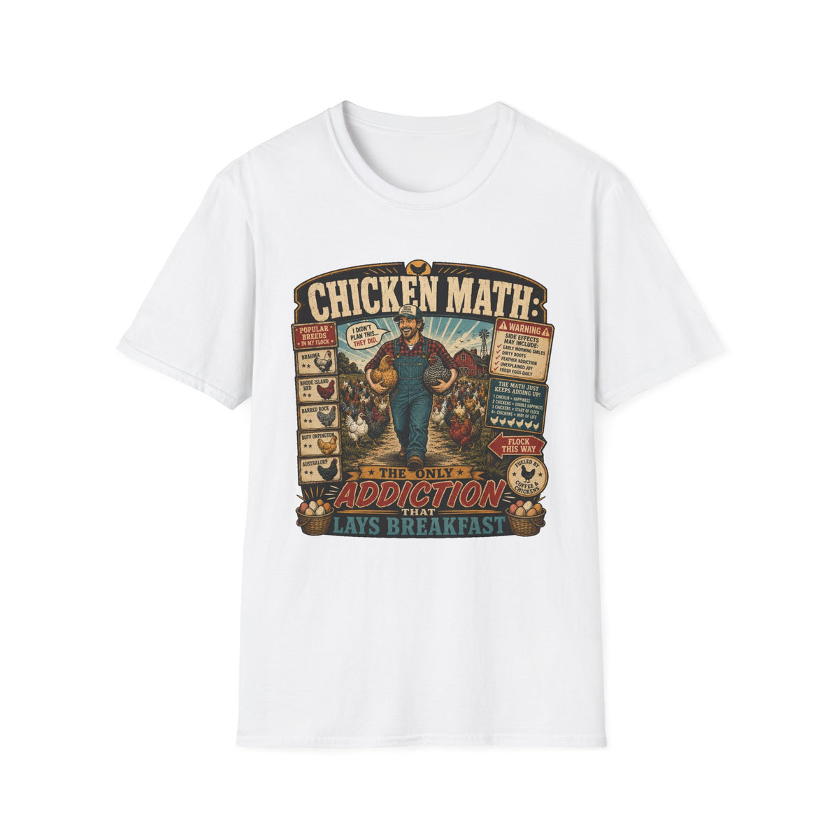 Chicken Math Farm Fun T-shirt, photo 2