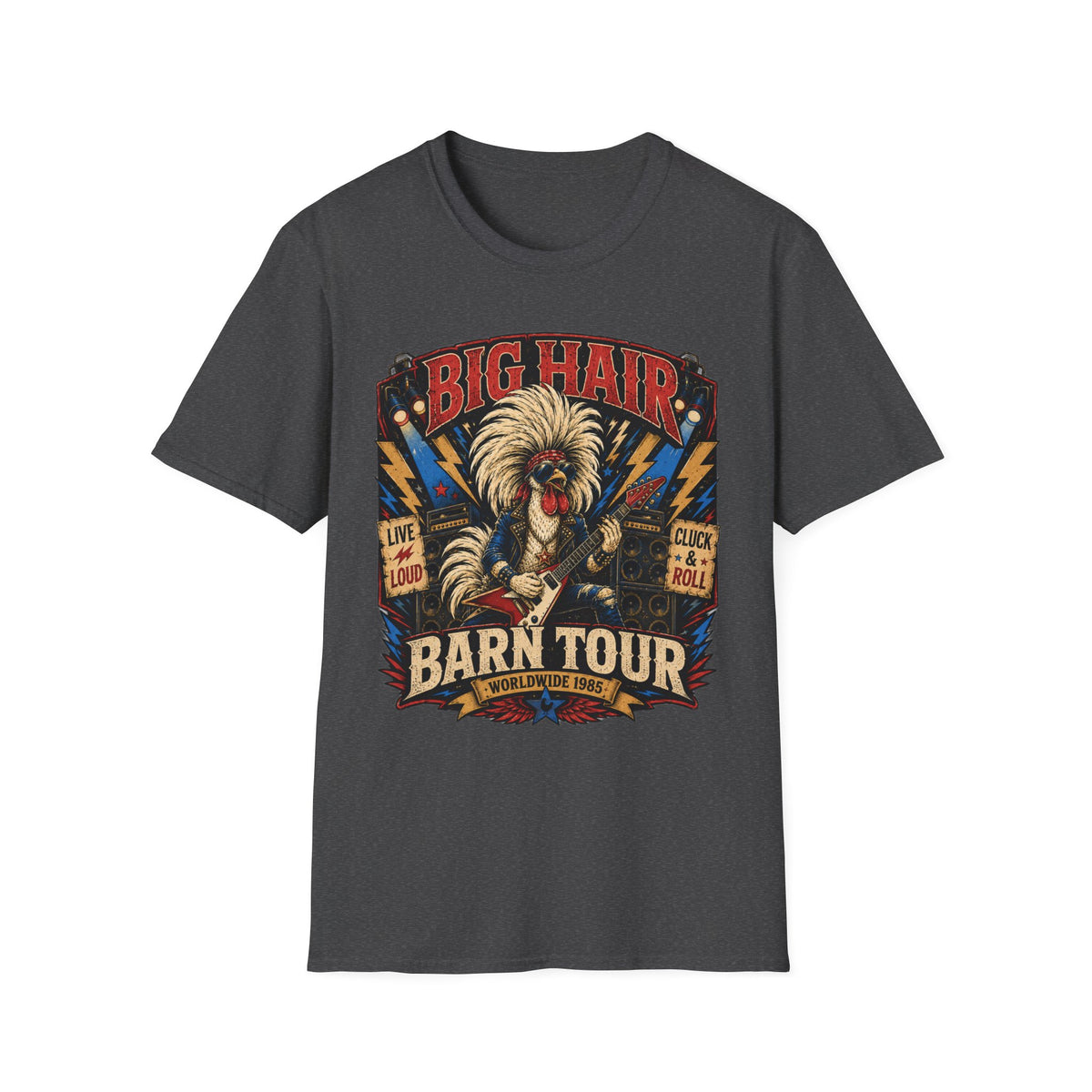 Big Hair Rock Star Concert Polish Chicken T-Shirt