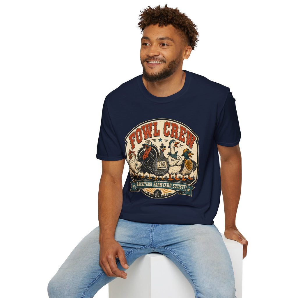 Fowl Crew Vintage Poultry T-Shirt – Funny Farm Animal Graphic Tee