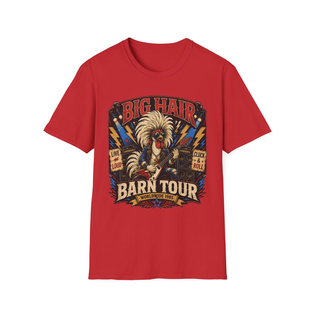 Big Hair Rock Star Concert Polish Chicken T-shirt, photo 5